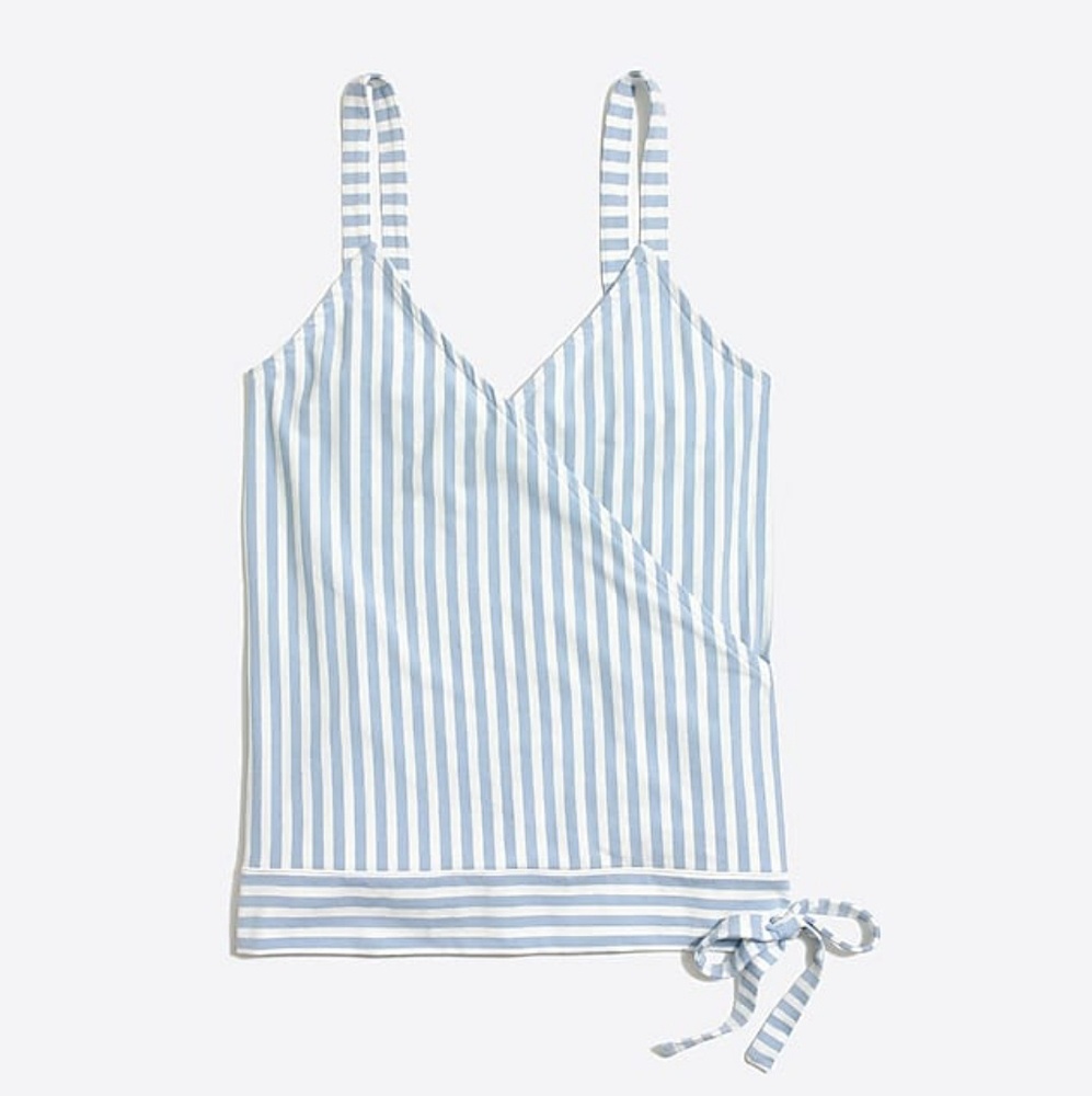 J. Crew Striped Tie-Wrap Cami Top New with Tags